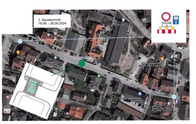 Vollsperrung Greinwaldstraße in Tutzing vom 16.09.2024 bis zum 20.09.2024 2